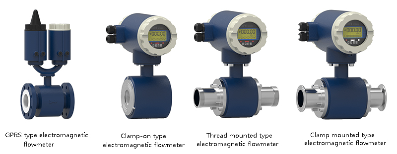 Different types of electromagnetic flow meters
